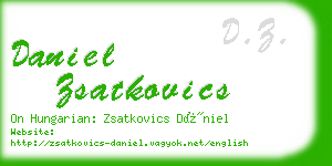 daniel zsatkovics business card